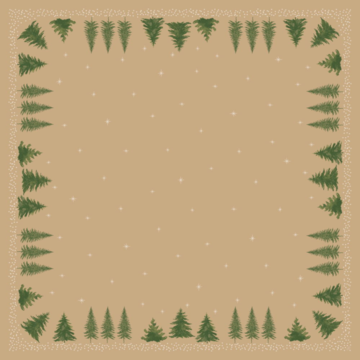 Snibbduk Duni Humble Trees Natural Brown 84x84cm