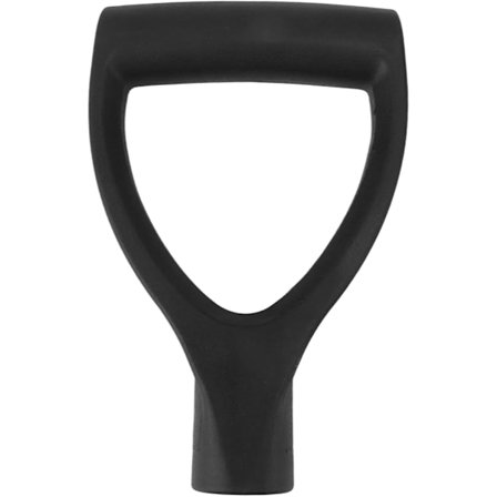 D-spade håndtag indvendig diameter på 3,2 cm/1,26" erstatnings spade håndtag i plast til gravning og oprivning (sort)