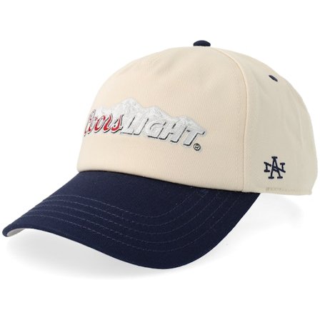 American Needle - Beige adjustable Caps - Coors Light Roscoe Ivory/Black A-frame Adjustable @ Hatstore