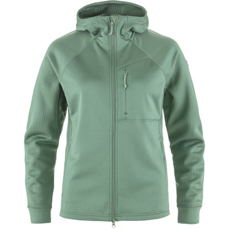 Fjällräven Abisko Grid Fleece Hættetrøje S - female - Patina Green - Fleece