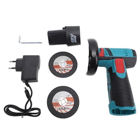 12V Sladdlös Mini Vinkelslip 19500rpm Elektriskt Verktyg för Kapning Slipning Polering EU-kontakt