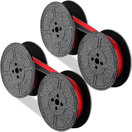 2 kpl kirjoituskoneen nauharullaa, kirjoituskoneen nauha punainen ja musta, rullan vaihtopakkaus kirjoituskoneelle db