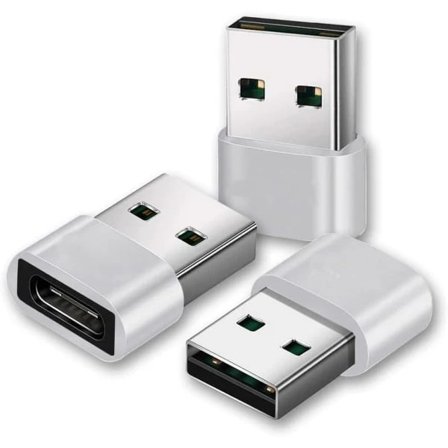 【PP】USB till USB C-adapter [3-pack], USB-adapter, USB A till USB C, iPhone-laddningskontakt, USB C-kontaktkonverterare för iPhone