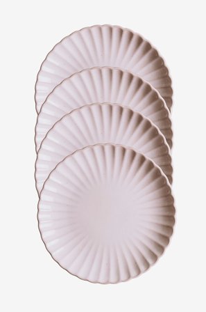 Zelected by Houze - Middagstallrik Dahlia Sand 4-p - Beige - Tallrikar - Från Homeroom