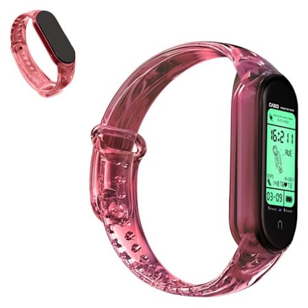 Xiaomi Mi Smart Band 6 / 5 unikt klockarmband med färgbyte - Röd