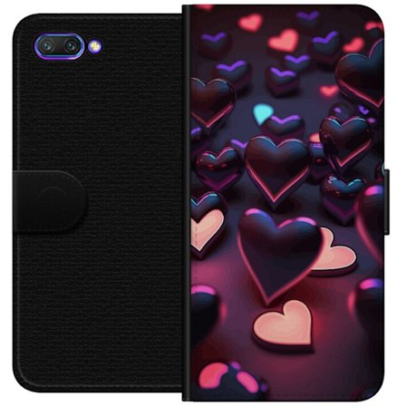 Kompatibelt Plånboksfodral till Honor Honor 10 Midnattshjärtan