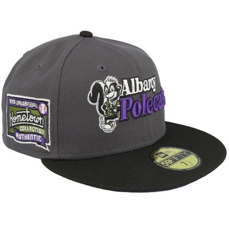 New Era - MiLB Grå fitted Caps - Albany Polecats Landscape 59Fifty Charcoal/Black Fitted @ Hatstore