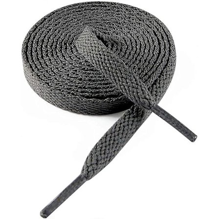 Platta Skosnören 8mm Breda Skosnören för Sneakers Premium Träningsskosnören Ersättningar för Atletiska Sportskosnören Mörkgrå