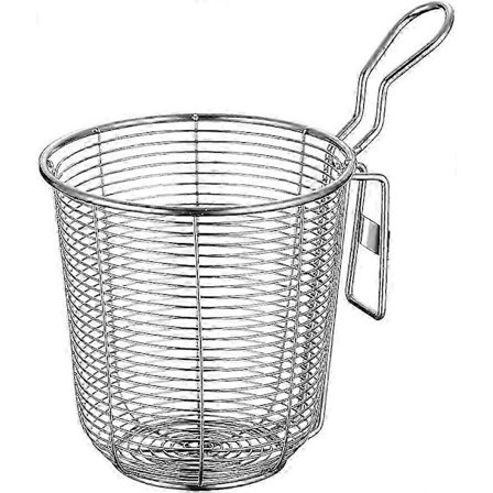 Spaghettikurv i rustfrit stål, diameter 10 cm til madlavning i køkkenkedel til kommerciel brug