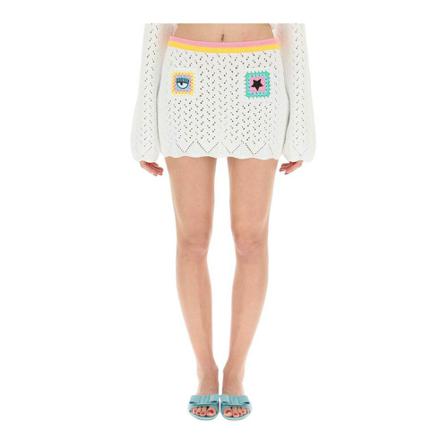 Chiara Ferragni Collection crochet mini Nederdel Hvid, Dame