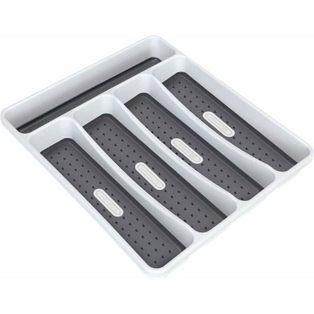 Bestikbakke til skuffe, 5 rum skuffeorganiser, BPA-fri