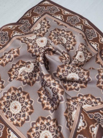 7Days Silkeskjerf Bruntoner 53x53