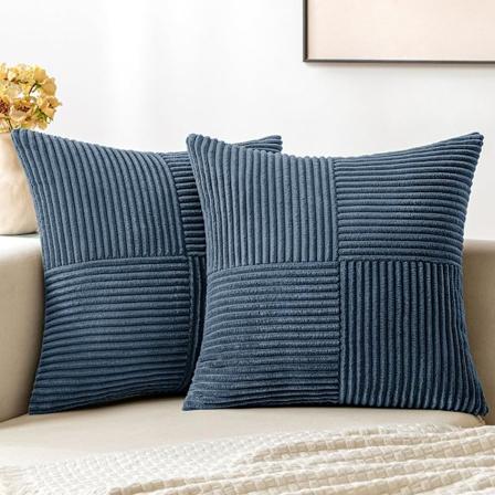 2 kpl Korduroytyyny 45*45cm denim blue