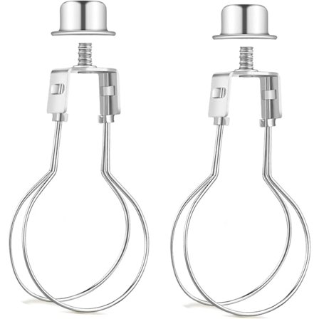 Lampskärmsadapter för glödlampa, 2-pack kläm-på lampskärmsadapter för att hålla lampskärmen på plats