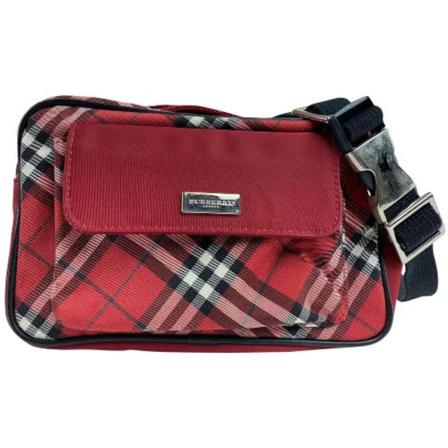 Burberry Vintage Pre-owned Nylon crossbody-Tass , Rood , Dames , Maat: ONE Size Vintage Tassen