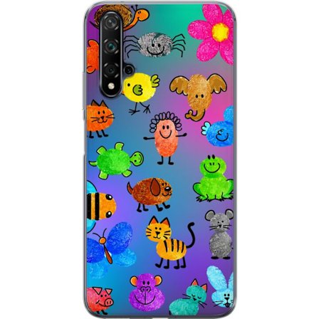 Kompatibel Mobilcover til Huawei nova 5T Little Scribble Friends