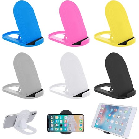 6 stk Foldbar Mobiltelefonholder, Universal Oval Formet Mobiltelefonholder Bærbar Justerbar Skrivebords Holder Kompatibel med Tabletter Smartphone