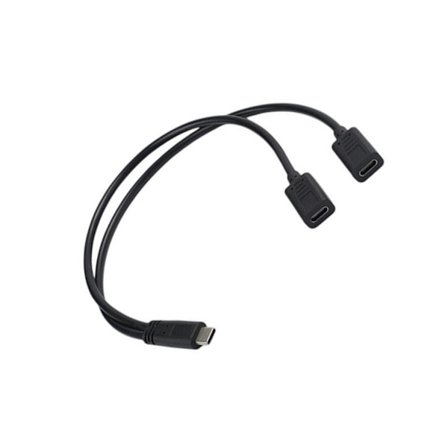 Dobbelt Type-C Port Opladningsadapterkabel 15W Hurtig Opladningskabel USB C Han til Dobbelt USB C Hun til Telefon OTG Kabel