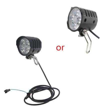 Elektrisk Cykel 12W Starka Strålkastare LED Spotlight Inbyggt Horn Framlampa Scooter Framlampa Modifiering Cykling