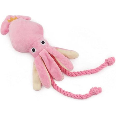 Hundeseleleke, Tyggeleke for kjæledyr Blekksprut for små og mellomstore valper Rosa