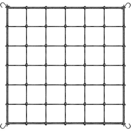 Spaliernet til klatreplanter, kraftigt plante net med kroge til frugt og grøntsager tomatplanter espaliernet (4x4FT)
