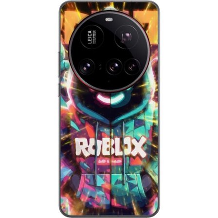 Kompatibelt Mobilskal till Xiaomi Xiaomi 15 Ultra Neonfärgad Roblox hoodie-figur med lysande effekter och energifylld bakgrund, modern gaming-illustr