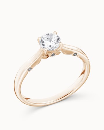 Solitairering Claudia 18K Rosaguld Naturlig Diamant 0.50 Carat - Forlovelsesringe & Vielsesringe hos Vanbruun