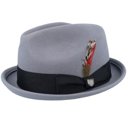 Brixton - Grijs fedora Hoed - Gain Grey/Black Fedora @ Hatstore