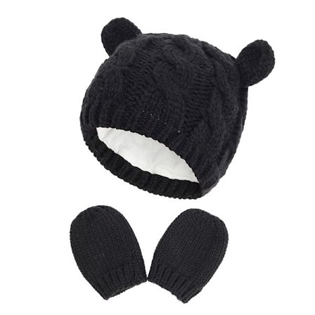 Babyhue og Vanter Baby Pige Dreng Beanie Hat Sæt Strik Vinter DXGHC