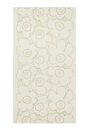 Marimekko Piirto Unikko Table Cloth Bordstextil Guld ONESIZE
