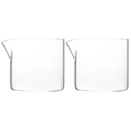 2 stk Små Mælkekander i Glas Kaffekopper Mælkekopper i Glas - Yvan