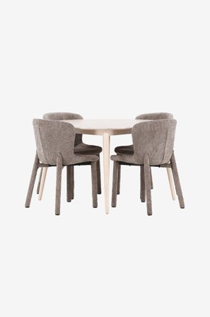 Venture Home - Spisebord Flora med Astoria-stol - Brun - Spisegrupper - Fra Homeroom