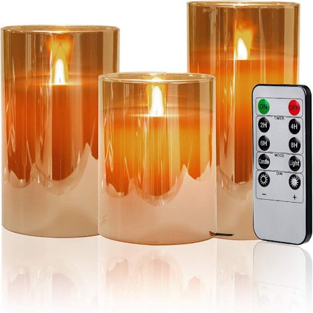 Ei-hajoava lasi, ladattavat LED-valot, edistyksellinen tanssiva liekkiteknologia, kirkkaampi kuin edelliset sukupolvet, kolme liekitöntä LED-valoa