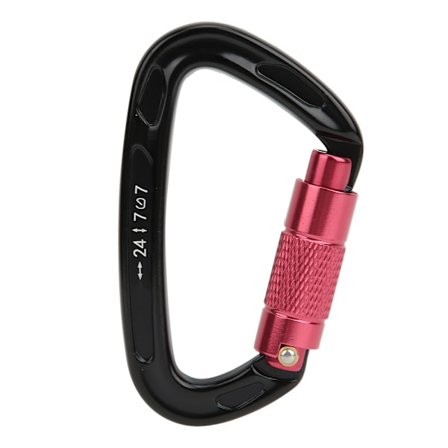 7075 Flyaluminium Master Lock Karabiner D-ring Sikkerhetsbeslag Sikkerhetsutstyr for Utendørs Klatring Camping Hengekøye Svart