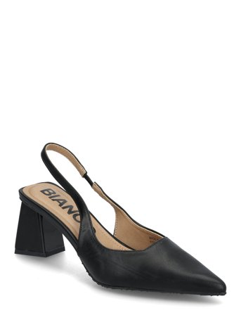 Bianco Biamaralyn Slingback Smooth Faux Leather - Black - 40