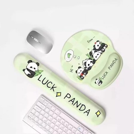 Vaaleanpunainen Panda Hiirimatto Rannetuki Tytöille Söpö Liukas Tietokone Toimisto Korkealaatuinen Silikoni Näppäimistön Käsituki Ranne