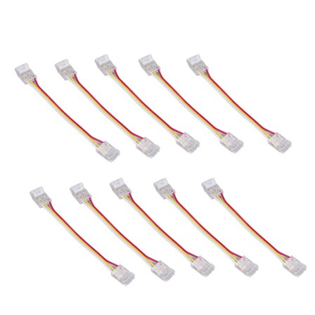 10st 3-Pin 10mm LED Strip Light Connector Kit Stark Kompatibilitet för COB-strips