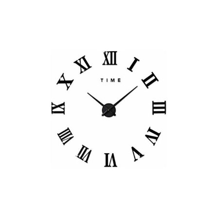 Modern DIY Stor Väggklocka Romerska Siffror Stor Klocka 3D Dekaler