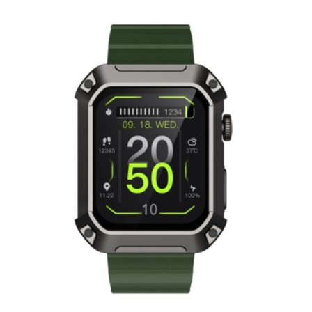 Smartwatch Rogbid TANK S2 Urtavla Grön 46mm Rem Gummi Smart Klocka