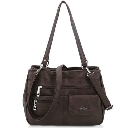 Angel Kiss Stor Dametaske i PU-læder Skuldertaske Crossbody Rejsetaske Bedste Gave til Kvinder Kunstlæder, abrikos