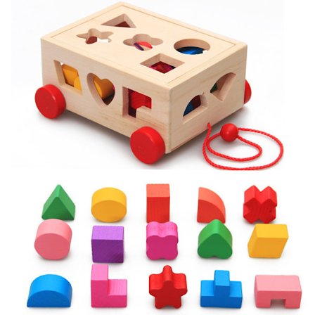 Babe Rock Shape Sorter Toddler Toy Klassisk Tretøy for Baby Bo