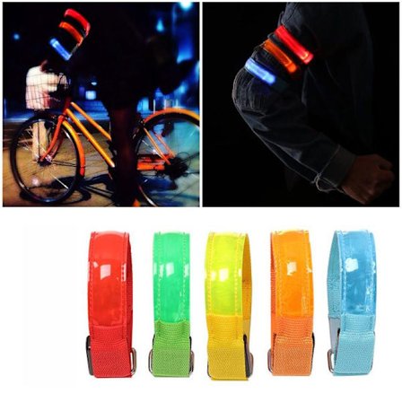 Vilkkuva LED-ranneke SININEN USB-LATAUS USB blue USB Charging-USB Lataus