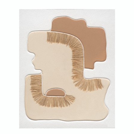 Boho lærredsmaleri 80x100cm – Beige, træramme