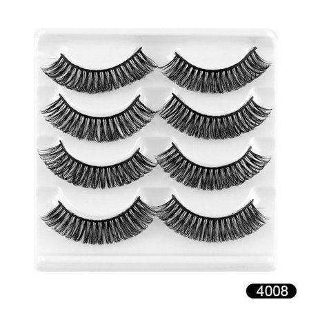 4 par løse øjenvipper Russiske Strip Lashes 4008 4008_ma