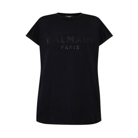 Balmain Logo T-shirt Sort, Dame T-shirts