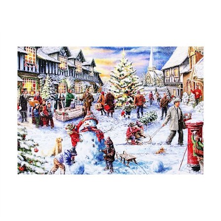 1000 palan joulupalapeli Xmas Cities Paper Jigsaw
