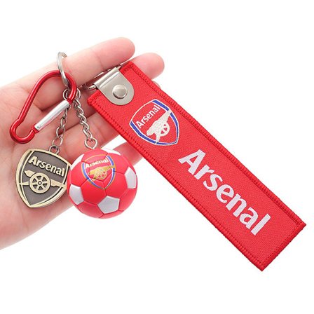Arsenal fotballag logo veske sjarm nøkkelring Arsenal ball + skilt + tau sett