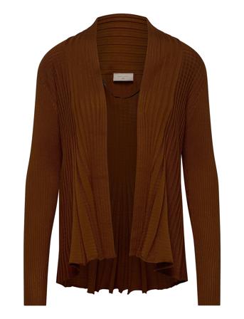 Fqclaudisse-S-Car Strikkegenser Cardigan Brun FREE/QUENT