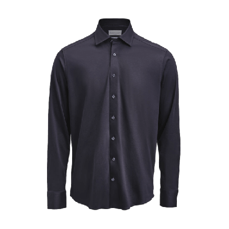 J.Harvest & Frost Ib132 Interlock Knit Slim Skjortor Herr Blå M 39/40