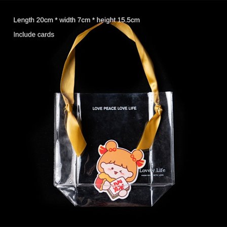 5 stk Klar mulepose Gennemsigtige indkøbstasker B 5 STK B 5 STK